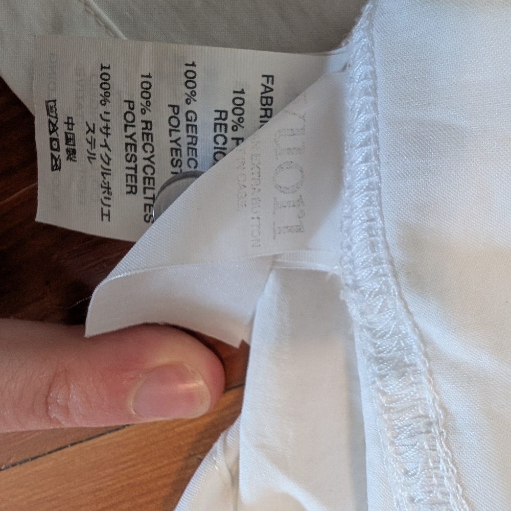 Vuori Manhattan Shirt Men Small S White Short Lightweight Stretch Button Up Flaw - Picture 7 of 7